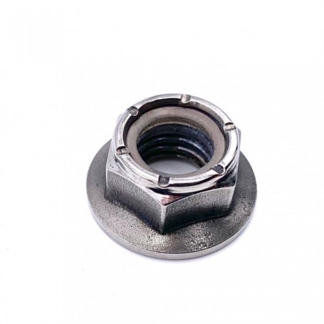 Ecrou Hexagonal Nylstop a Bride en Titane M12 x (1.50mm) Naturel